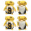 4 Bienen- Plüschfiguren - Gelb Weiß 6