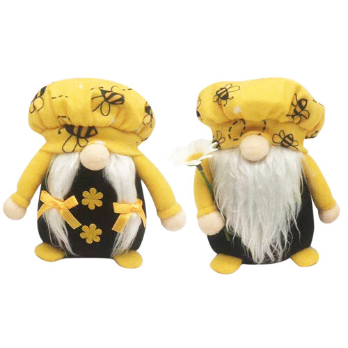 4 Bienen- Plüschfiguren - Gelb Weiß 1