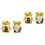 4 Bienen- Plüschfiguren - Gelb Weiß 5