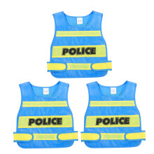 3Stück Kinder Polizei Uniform – Leichte Blaue Weste Zum Verkleiden