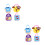 8 Sets Kinder Nichtgewebte Stoff Bastelmaterialien Cartoon Diy 4