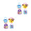 8 Sets Kinder Nichtgewebte Stoff Bastelmaterialien Cartoon Diy 10