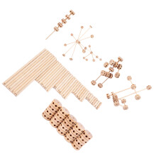 3 Sets Holzbausteine Spielzeug Stapelsteine Toys DIY Bausteine Toys