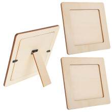 3Stk Unfertige Holzbilderrahmen Für Kinder Diy Malrahmen