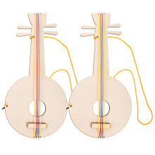 4 Unbemalte Holz Gitarren Kinder Spielzeug Zum Selber Bemalen
