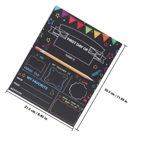 1 Set Schulschild Erster Schultag Doppelseitige Kreidetafel 1