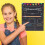1 Set Schulschild Erster Schultag Doppelseitige Kreidetafel 10