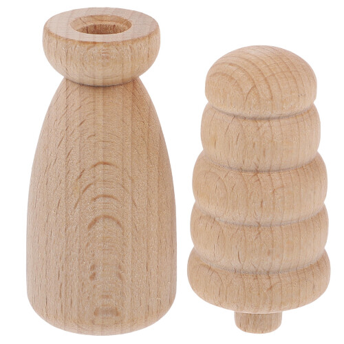 4 Pièces Figure En Bois, À , Jouet , Décoration 2