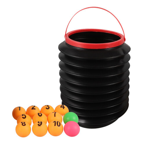 Ensemble De Balles Sphériques Numérotées Seau Pour Tirage