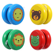 4 Piezas Juguetes Educativos De Madera Yoyo Seguro Para Niños