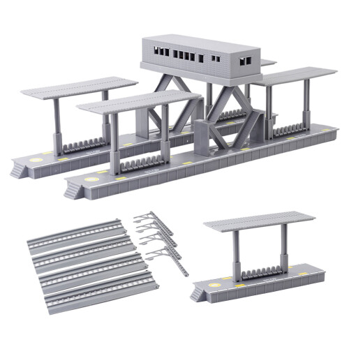 2Sets Bausatz Für Schienenlandschaft Mit Und 2