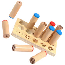 1 Set Holzzylinder Für Stimmzuordnung Pädagogisches Hörspielzeug
