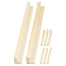 24 Piezas De Bandejas Madera Con Soportes