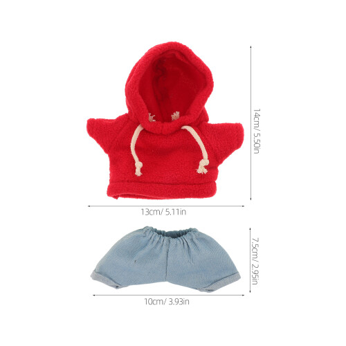 Juego Ropa Para Muñecas: Sudaderas Con Capucha Y Vaqueros Kawaii 2