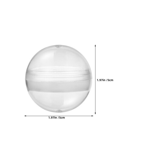 60 Pièces Capsules Transparentes 50 Mm En Pour Distributeur 1