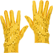 Courts En Paillettes Longueur Poignet Pour Danse (Or)