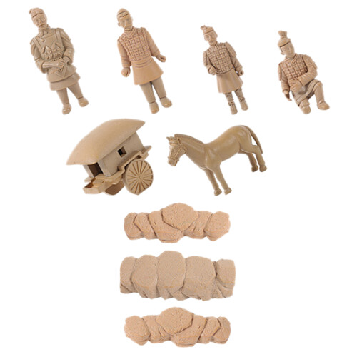 4 Sets Terracotta Soldier Desktop Decorative Mini Model