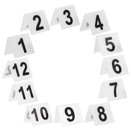 12Stk Acryl Doppelseitige Nummernmarker Für Requisiten