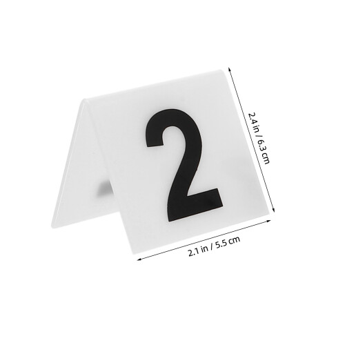 12Stk Acryl Doppelseitige Nummernmarker Für Requisiten 1
