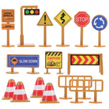 4 Sets Mini Verkehrsampeln Mit Absperrzäunen Und Aufklebern