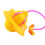 Sports Accessory Jumping Ball With Handle Yellow 1pcs 3