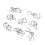 8Pcs Silver Brain Puzzle Set Metal Iq Ring for Challenging Mind Games 4