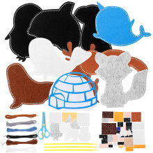 3 Sets Felt Animal Sewing Kit Interactive Diy Crafts
