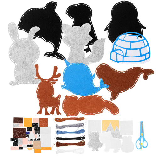 3 Sets Felt Animal Sewing Kit Interactive Diy Crafts 2