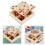 One Set Chess Board With Wooden Stones Educational Game 7