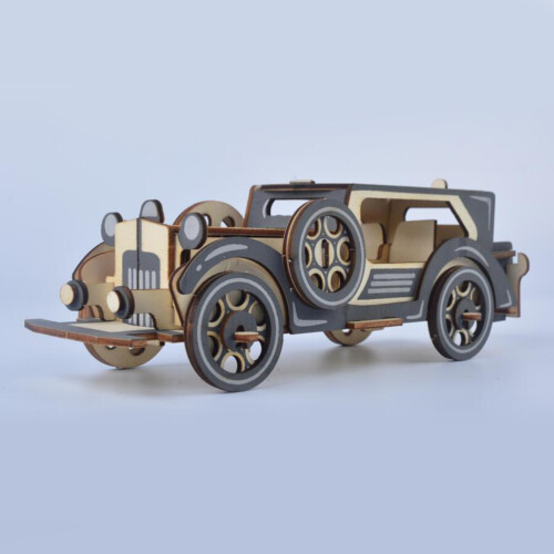 1 Pezzo 3D In Legno Da Te Auto Per Bambini 2