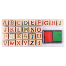 1 Set De Tampons En Bois Lettres Éducatif Pour Enfants