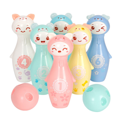 8 Mini Set Bowling Colorato Sportivo Per