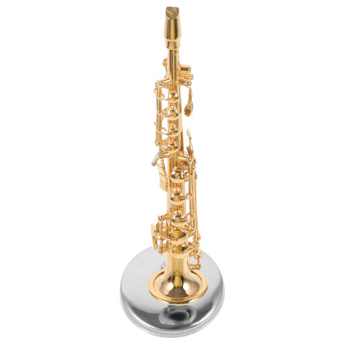 2Pcs Copper Mini Saxophone Model Musical Instrument Decoration