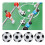 10Pcs 32Mm Table Soccer Foosballs Replacement Black White 1