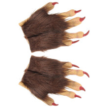 4 Pairs Wolf Latex Gloves Animal Paw Claw Costume For Halloween