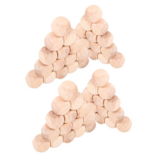 50 In Legno Vuoti 18 Mm Arrotondati Per Giochi E Decorazioni