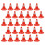 50Pcs Mini Traffic Cones Simulation Safety Roadblocks Sign Models 1