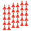 50Pcs Mini Traffic Cones Simulation Safety Roadblocks Sign Models 10