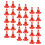 50Pcs Mini Traffic Cones Simulation Safety Roadblocks Sign Models 9