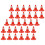 50Pcs Mini Traffic Cones Simulation Safety Roadblocks Sign Models 2