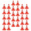50Pcs Mini Traffic Cones Simulation Safety Roadblocks Sign Models 3