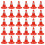 50Pcs Mini Traffic Cones Simulation Safety Roadblocks Sign Models 6