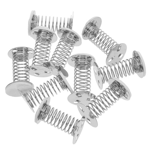 40Pcs Silver Spring Base Decorations for Doll Swing and Toy Crafting