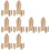 8 Pcs 3D Puzzle Model Toy Rocket Wooden Assembly Kit 11