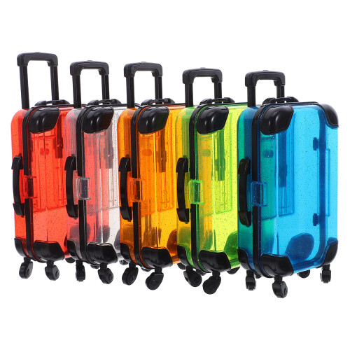 10 Mini Valigia Da Viaggio 6,6X3,3X2 Con Ruote Per Bambini