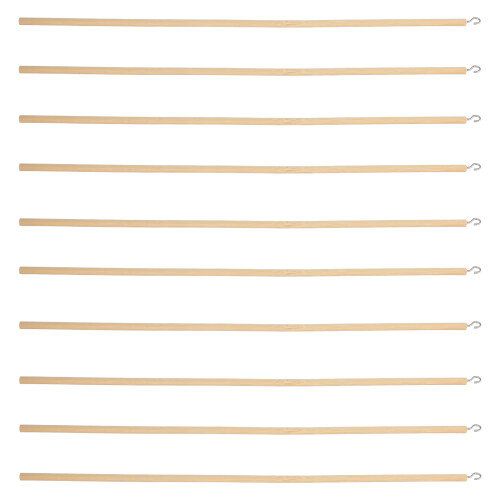 50 Pcs Round Wood Craft Sticks For Shadow With Opening Hook 2
