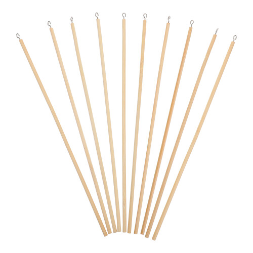 50 Pcs Round Wood Craft Sticks For Shadow With Opening Hook 1