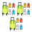 15 Mini Valigia Da Viaggio 6,6"X3,3"X2" Con Ruote Per Bambini 6