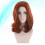 Medium Long Parrucche Per Cosplay Marrone Per 9