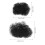 4 Afro Riccio Chignon Sintetica Bambini Nera Clip 2